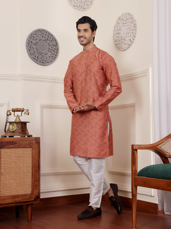 Premium Viscose Kurta | Elegant Weaved Motifs for Festive Celebrations