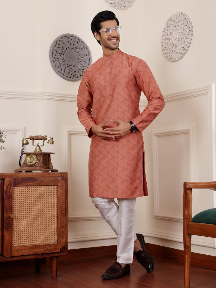 Premium Viscose Kurta | Elegant Weaved Motifs for Festive Celebrations