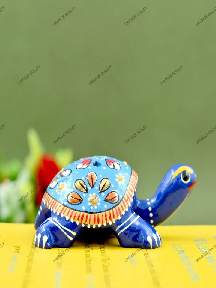 Handcrafted Metal Tortoise Agarbatti Stand | Elegant Puja Home Decor
