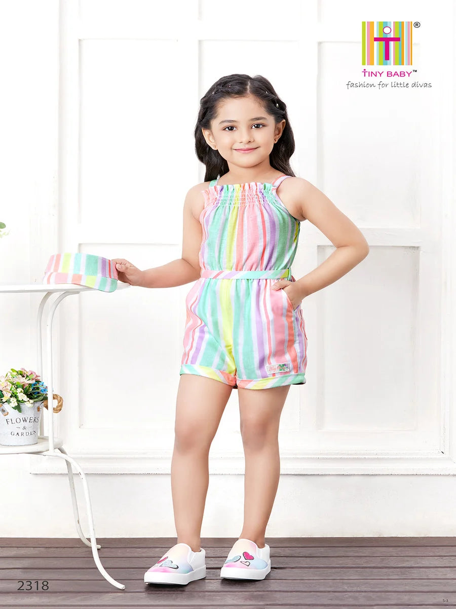 Summer Ready Multicolor Jumpsuit for Kids | Casual Linen Outfit