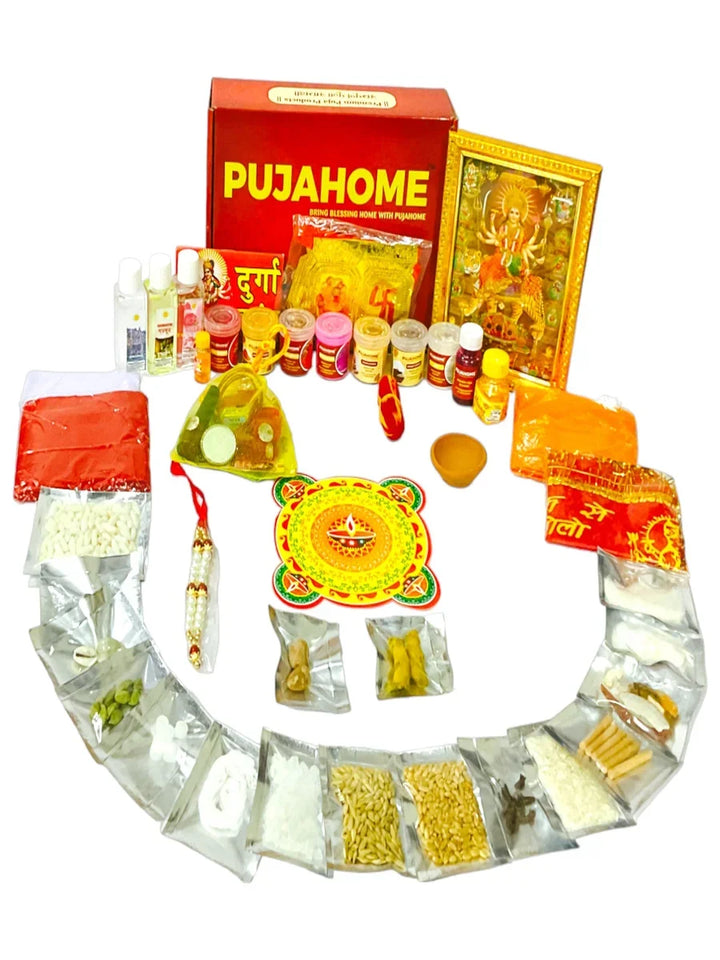 Navratri Puja Samagri Kit/Navdurga Puja Kit for Durga Pujan(41+ Items in Kit)