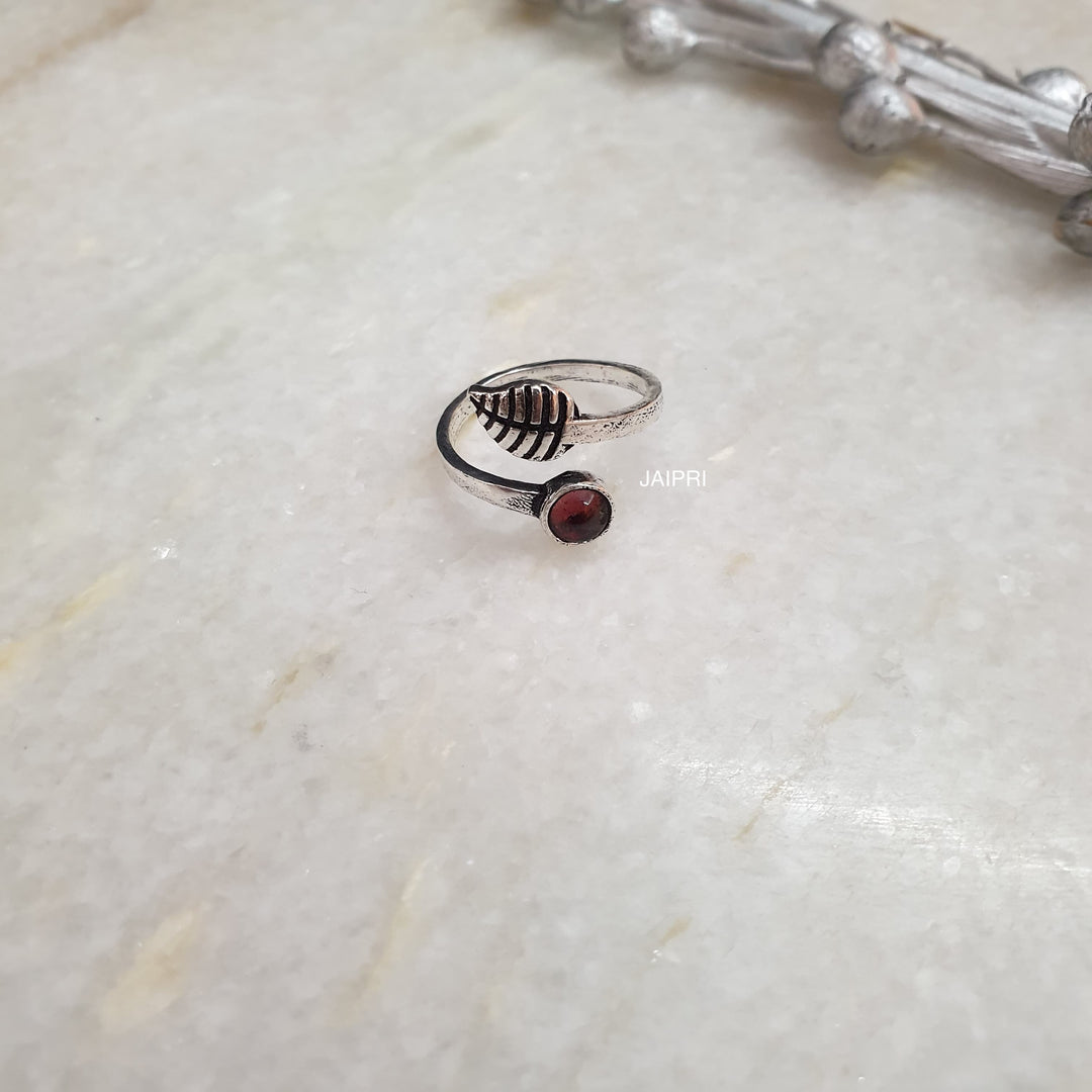 Garnet Stone | Adjustable Handmade Ring Style Statement