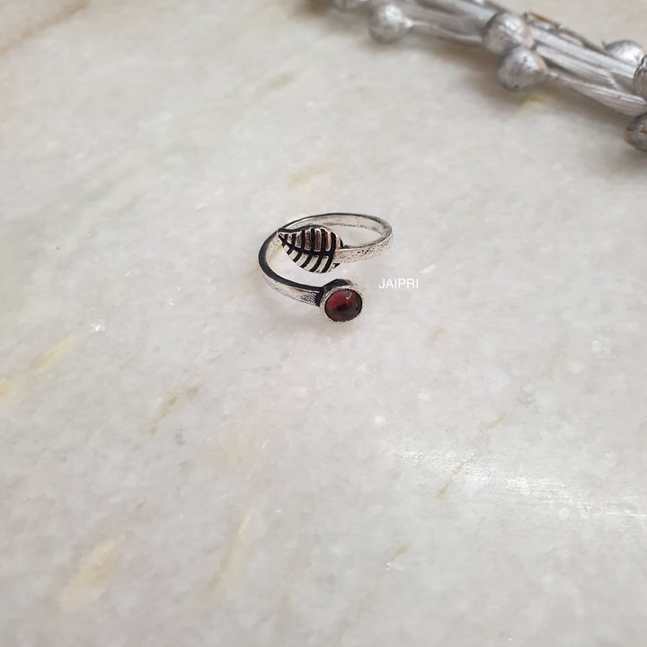 Garnet Stone | Adjustable Handmade Ring Style Statement