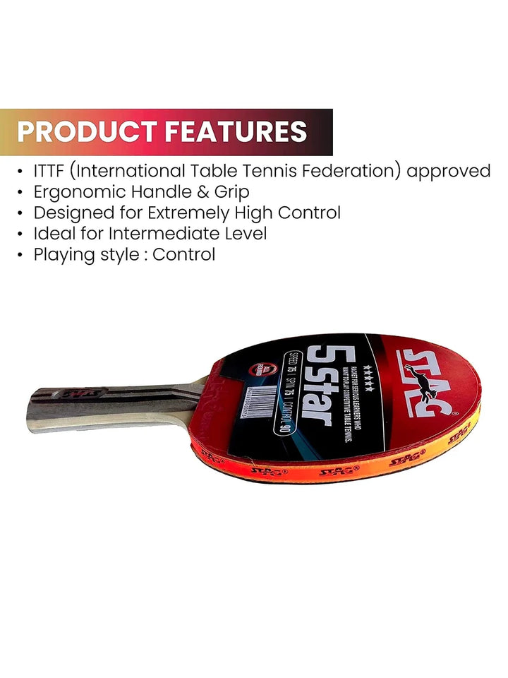 Stag 5 Star Table Tennis Bat