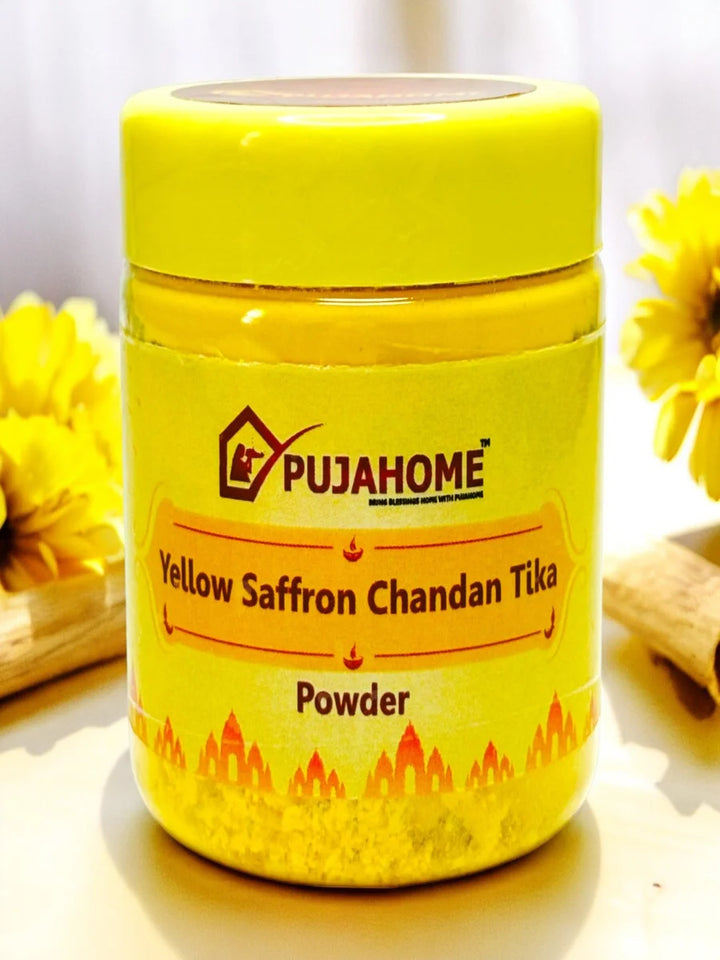 Premium Chandan Tika Powder Combo | Pack Of 4 X 50 Gram | Red, White, Yellow and Kesar