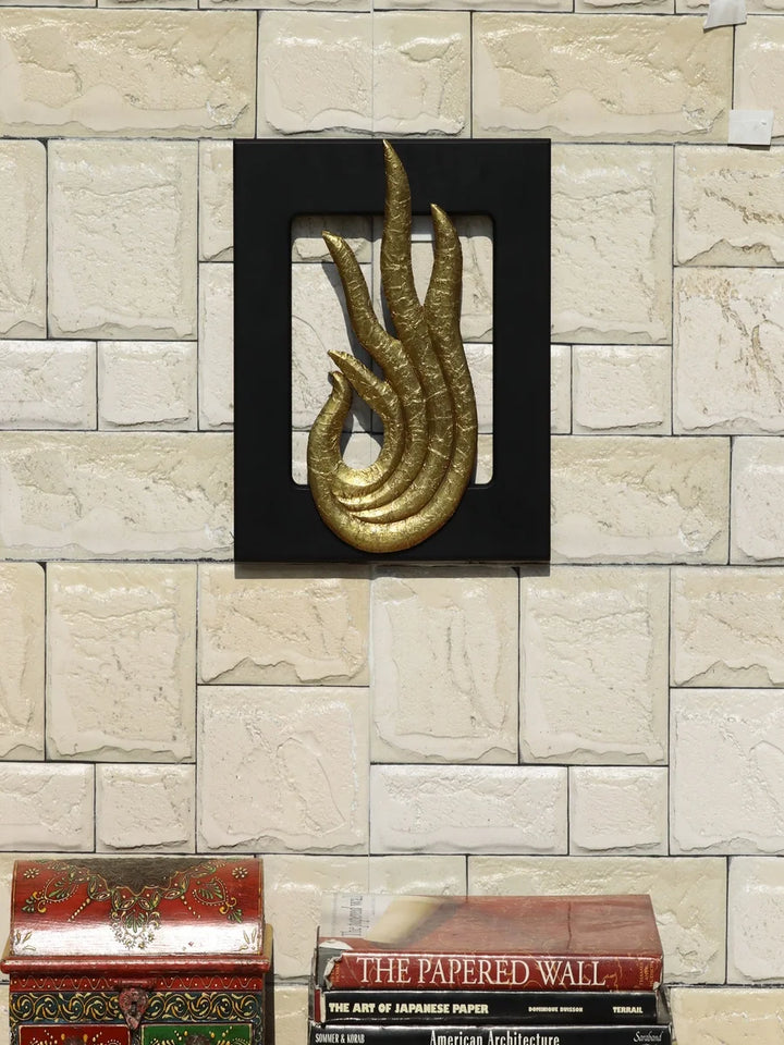 Brass Plated Leaf Wall Decor | Elegant Home Accent for Living Room