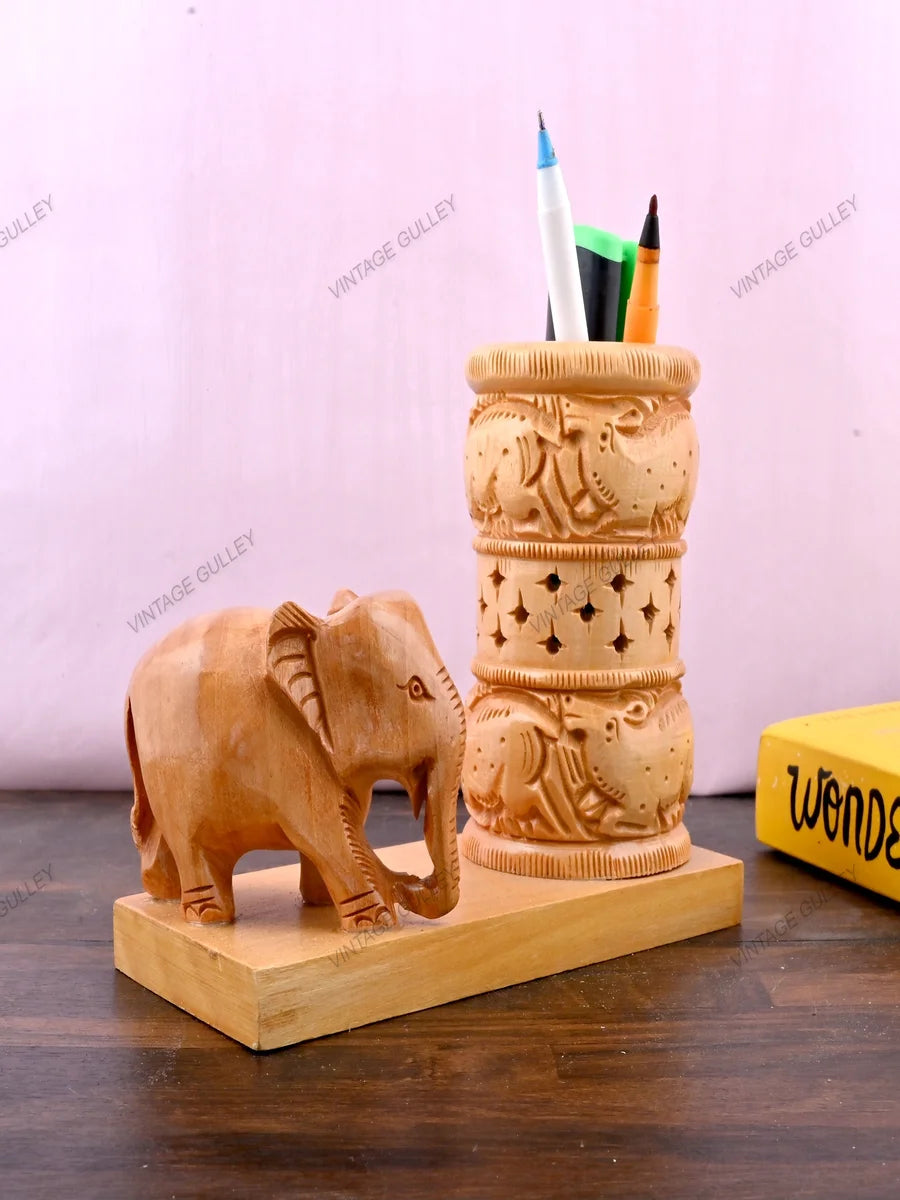 Wooden Pen Stand | Elegant Gift for Anniversaries, Offices & Special Occasions