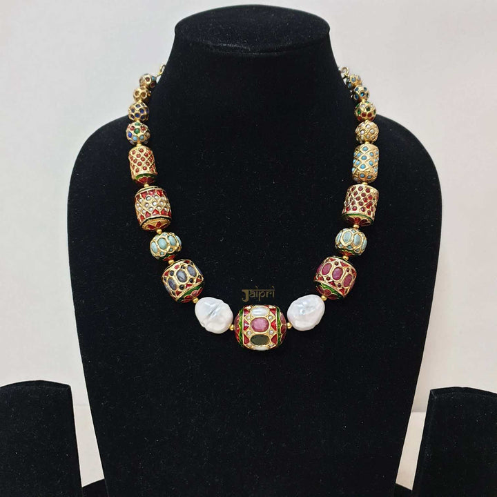 Pearl  | Meenakari Stone Necklace Collection