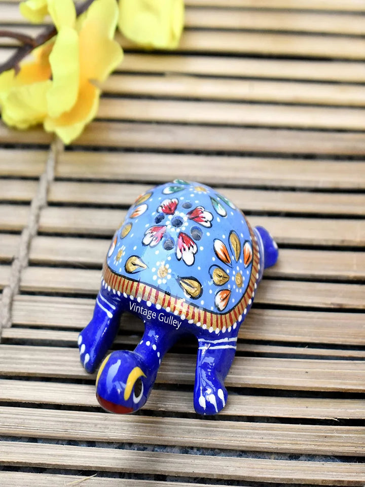 Pack of 3 Handcrafted Metal Tortoise Agarbatti Stands | Religious Decor