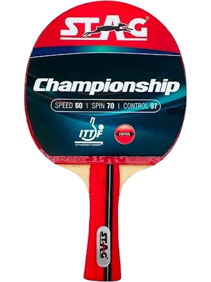 STAG Championship ITTF Approved Rubber Intermediate Table Tennis Bat