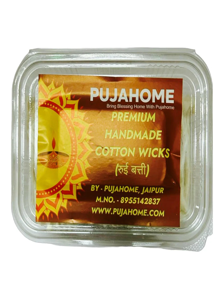 Handmade Comber Long Cotton Wicks, Lambi Cotton Batti Box for Diwali Puja, Pack of 1000 Wicks
