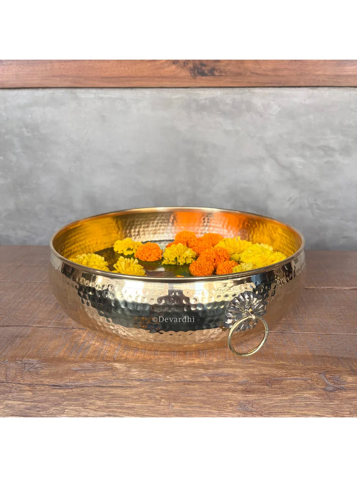 Gulmahor Brass Floating Urli | Elegant Home Decor Accessory