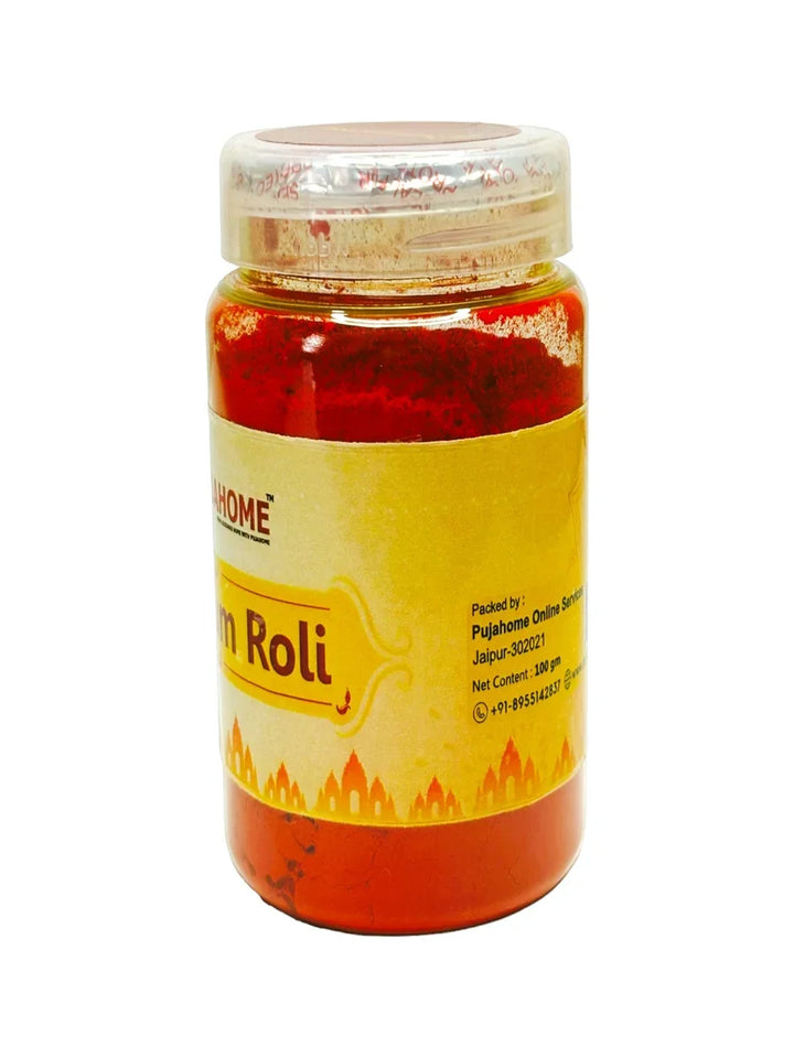 Roli Pure Haldi Kumkum - Original Puja Roli | Natural & Pure kumkum (100g)