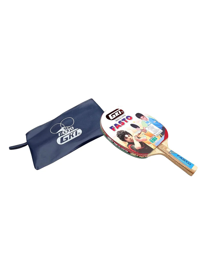 GKI Fasto Table Tennis Bat: Fast Blade with ITTF Authorized Rubber and Flared Handle