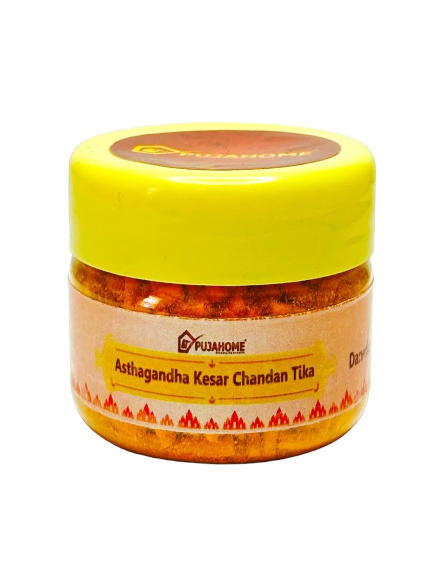 Premium Asthagandha Kesar Chandan Tika Danedar 50 Gram Box
