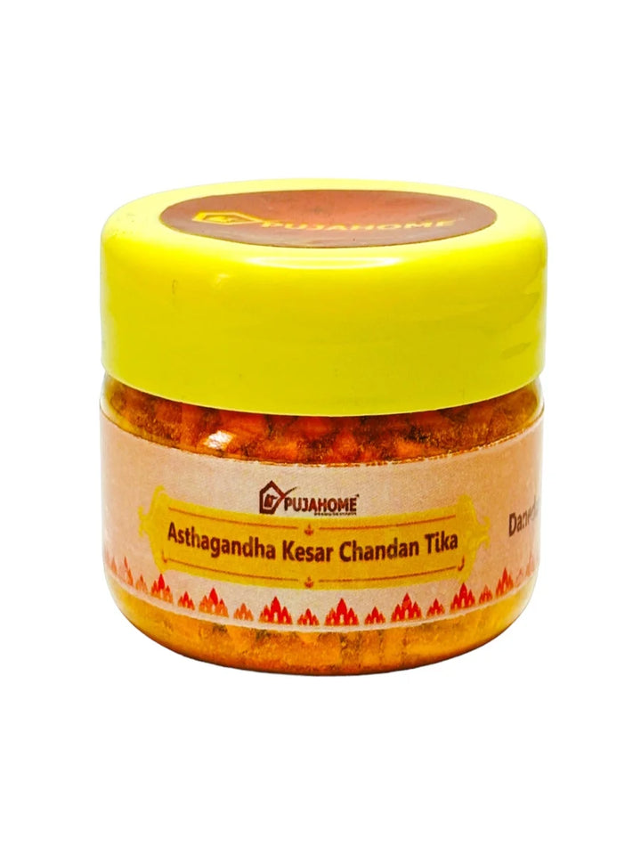Premium Asthagandha Kesar Chandan Tika Danedar 50 Gram Box
