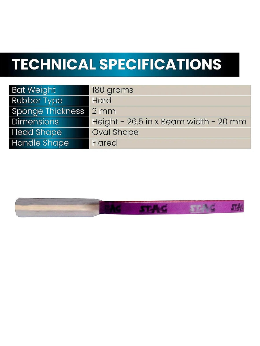 STAG ITTF Approved Rubber All Round Advanced Table Tennis Racquet