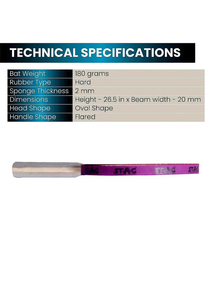 STAG ITTF Approved Rubber All Round Advanced Table Tennis Racquet