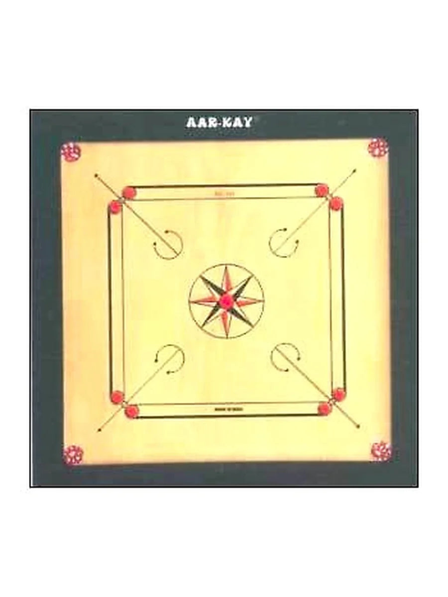 AAR-KAY GOLD LEADER CARROM BOARD: Unrivaled Gameplay with a Scratch-Proof, Waterproof, and Velvet-Smooth Surface