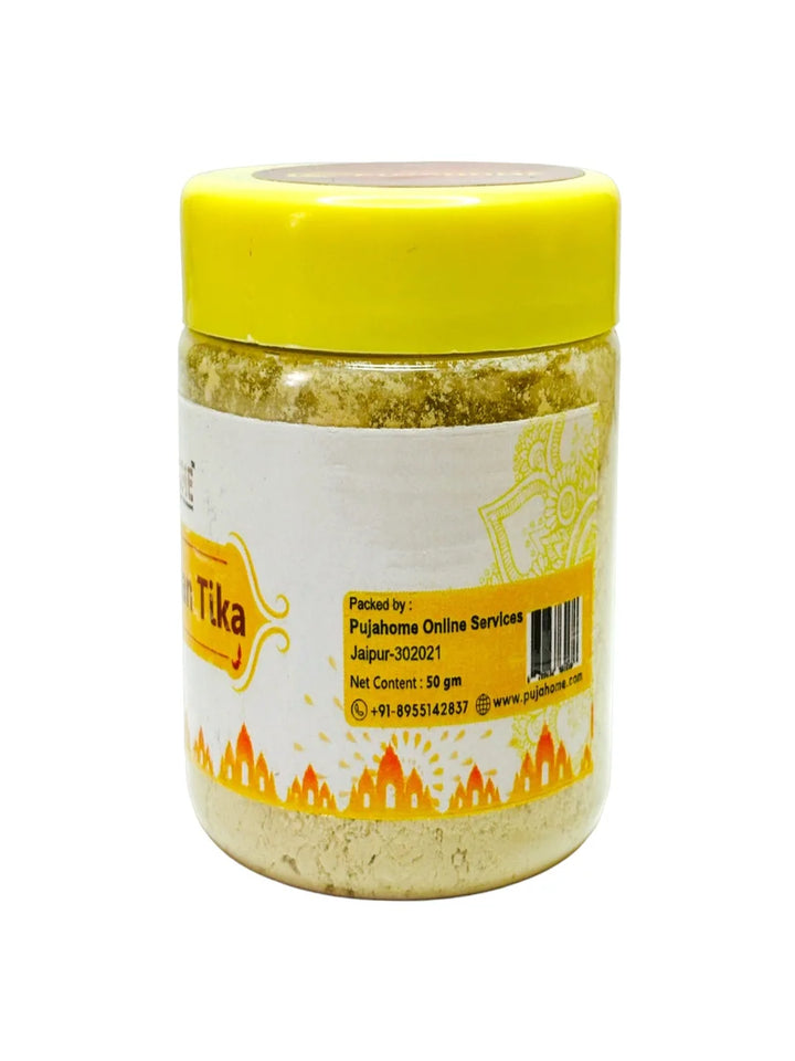 Premium White Chandan Tika Powder 50 Gram Box