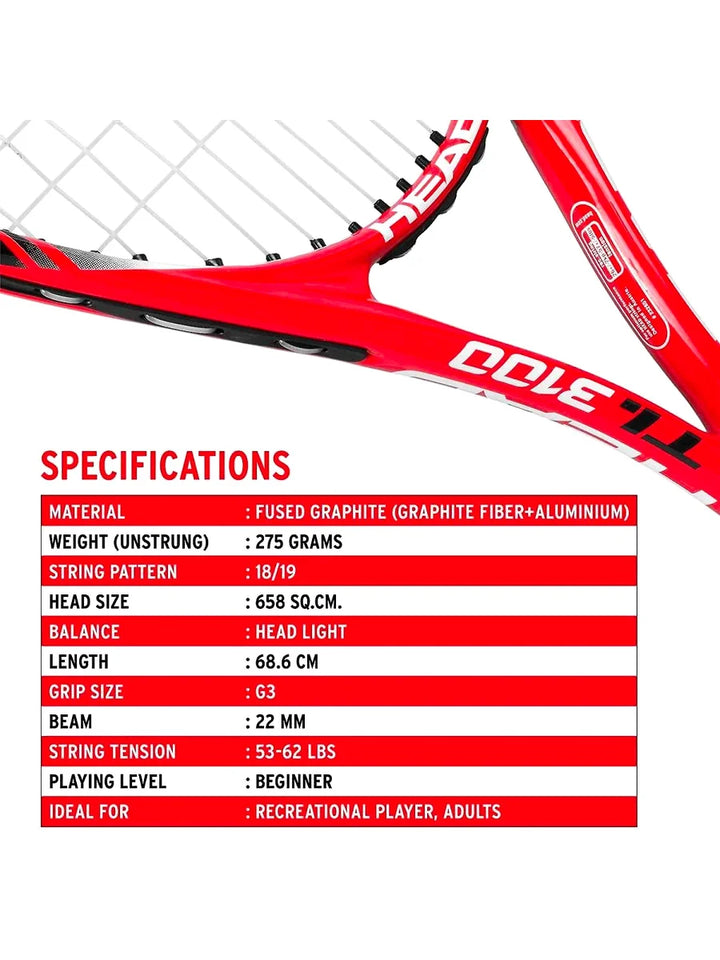 Head Titanium 3100 Graphite-Titanium-Lined Tennis Racquet