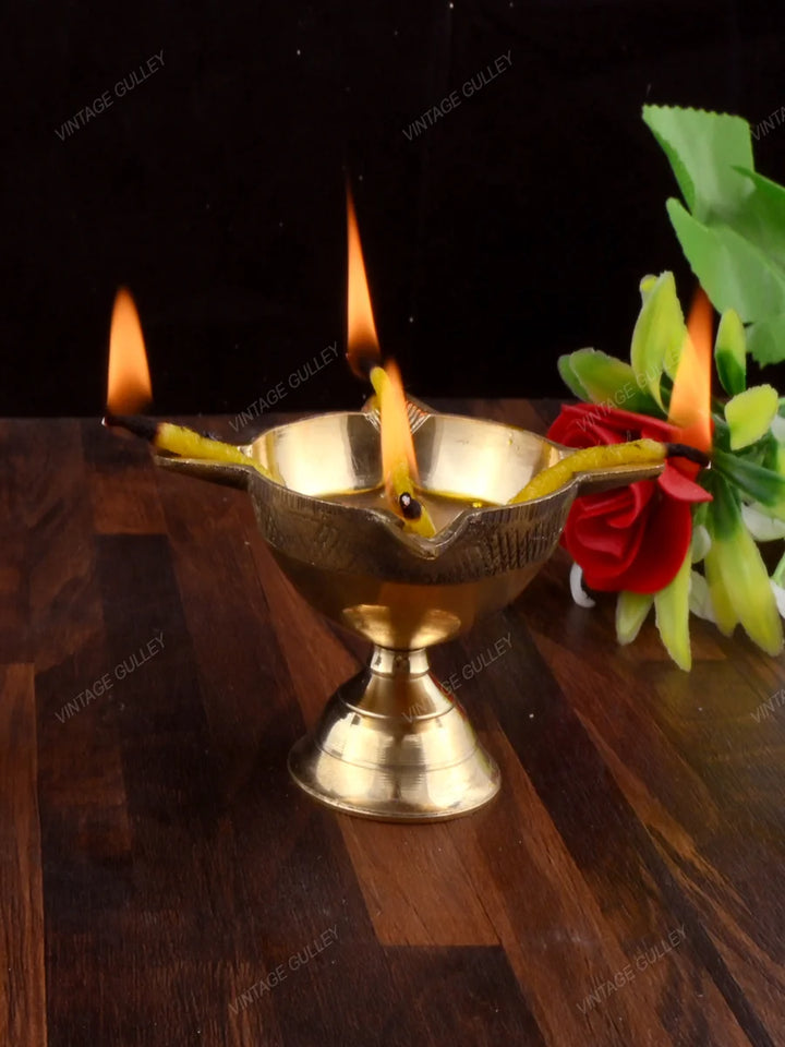 Brass Deepak | Handcrafted Decorative Diya for Special Occasions