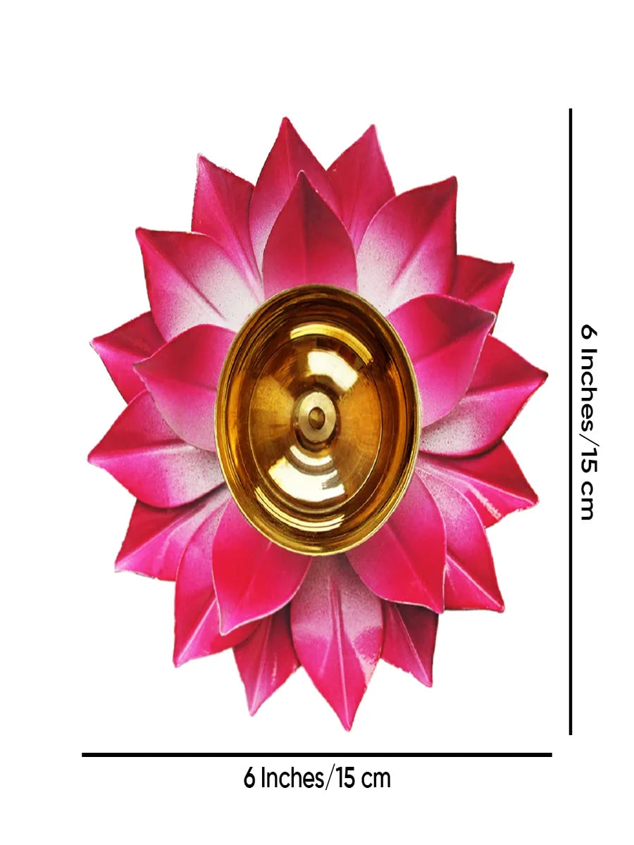 Brass Lotus Diyas for Home Decoration – Puja Akhand Diya