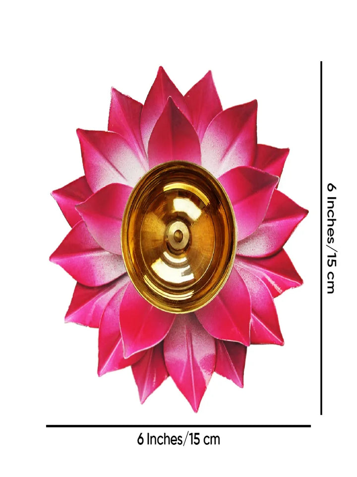 Brass Lotus Diyas for Home Decoration – Puja Akhand Diya