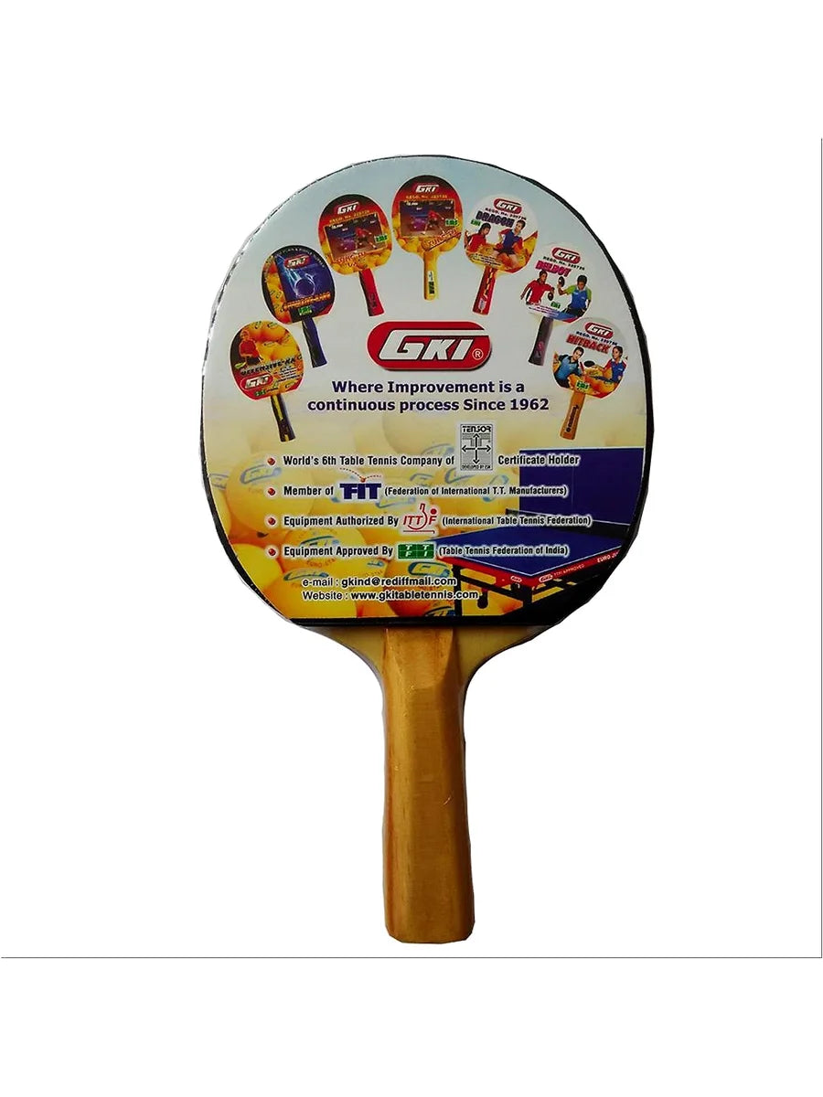 GKI Hitback Table Tennis Racquet: Durable and Stylish Ping Pong Paddle for Recreational and Professional Play