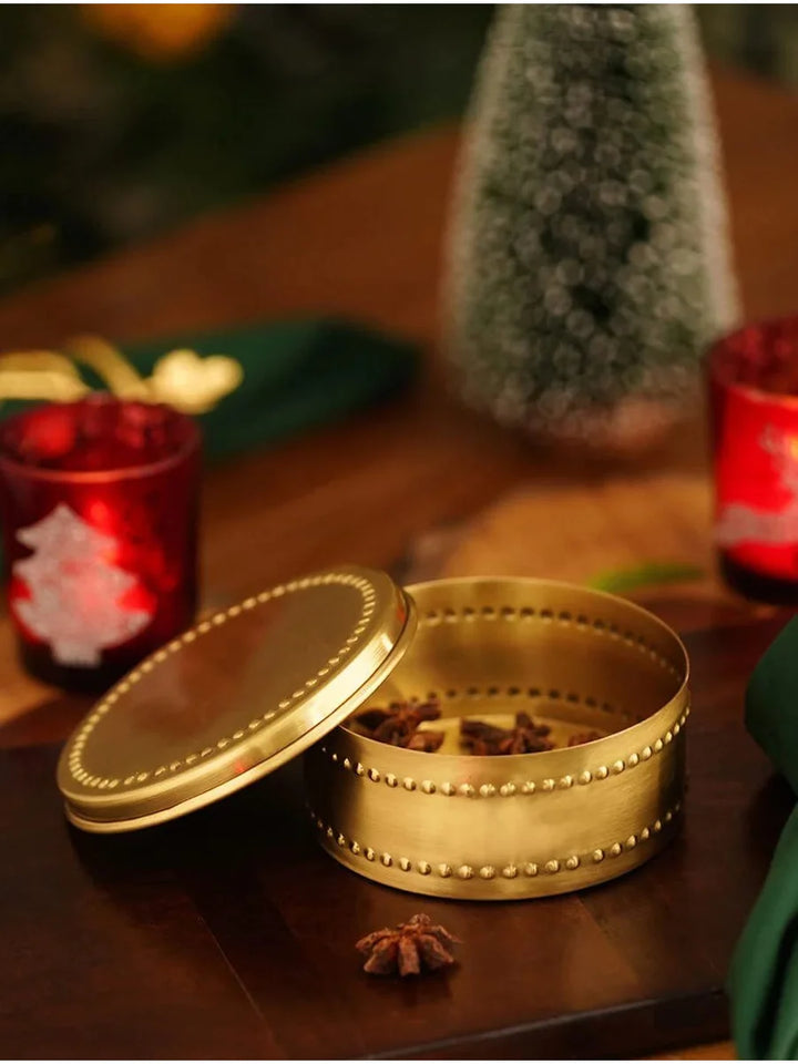 Prasadam - Brass Laddoo Serving Box Set | Matt Finish Box Collection
