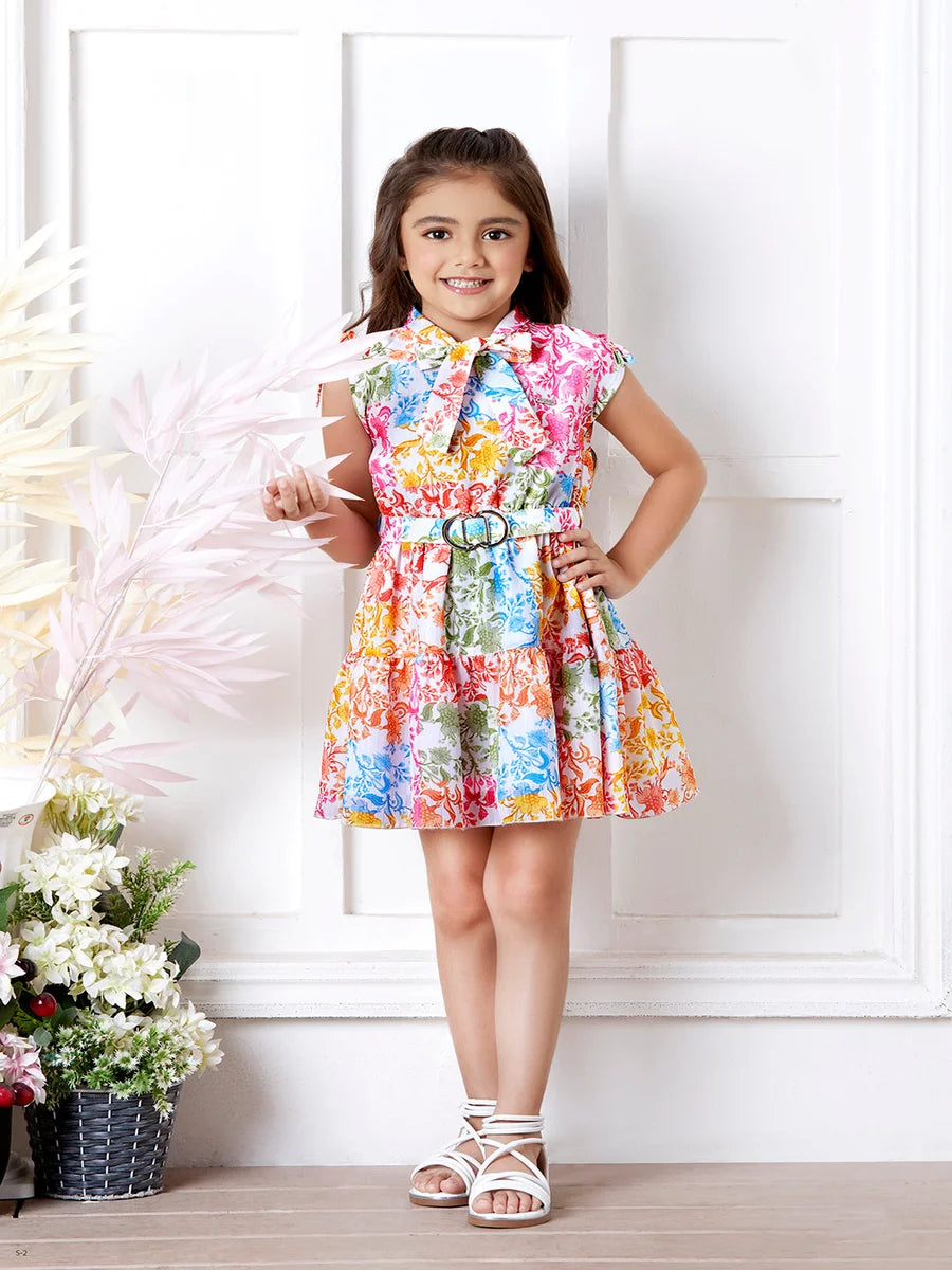 Cute Pink Floral Frock | Stylish Kids Dress for Special Occasions