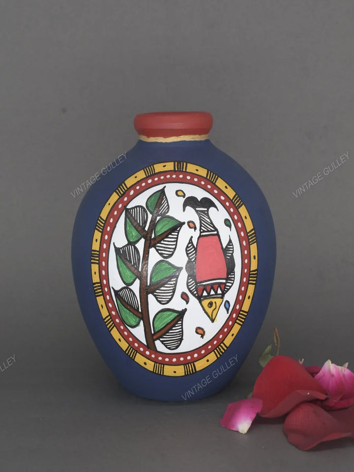 Handmade Terracotta Pots | Unique Earthen Miniatures with Warli Art