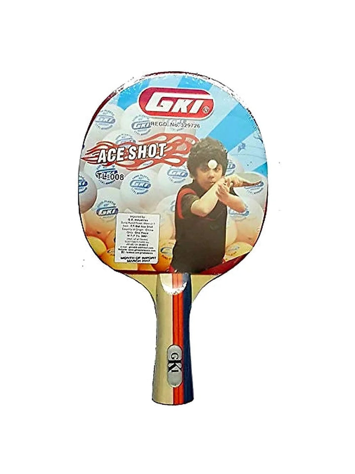 GKI Ace Shot Table Tennis Racquet: Beginner-Friendly Table Tennis Paddle for Powerful and Controlled Shots