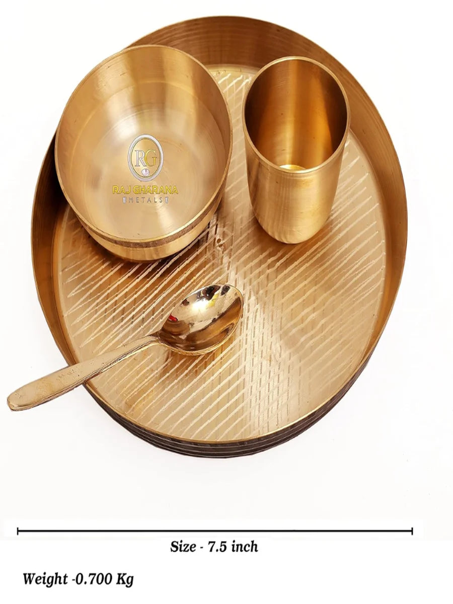 Kansa Baby Dinner Set 4 Pcs | Traditional Ayurvedic Dinnerware