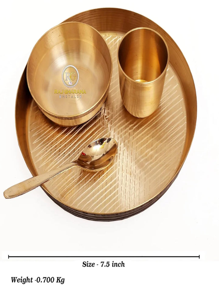 Kansa Baby Dinner Set 4 Pcs | Traditional Ayurvedic Dinnerware