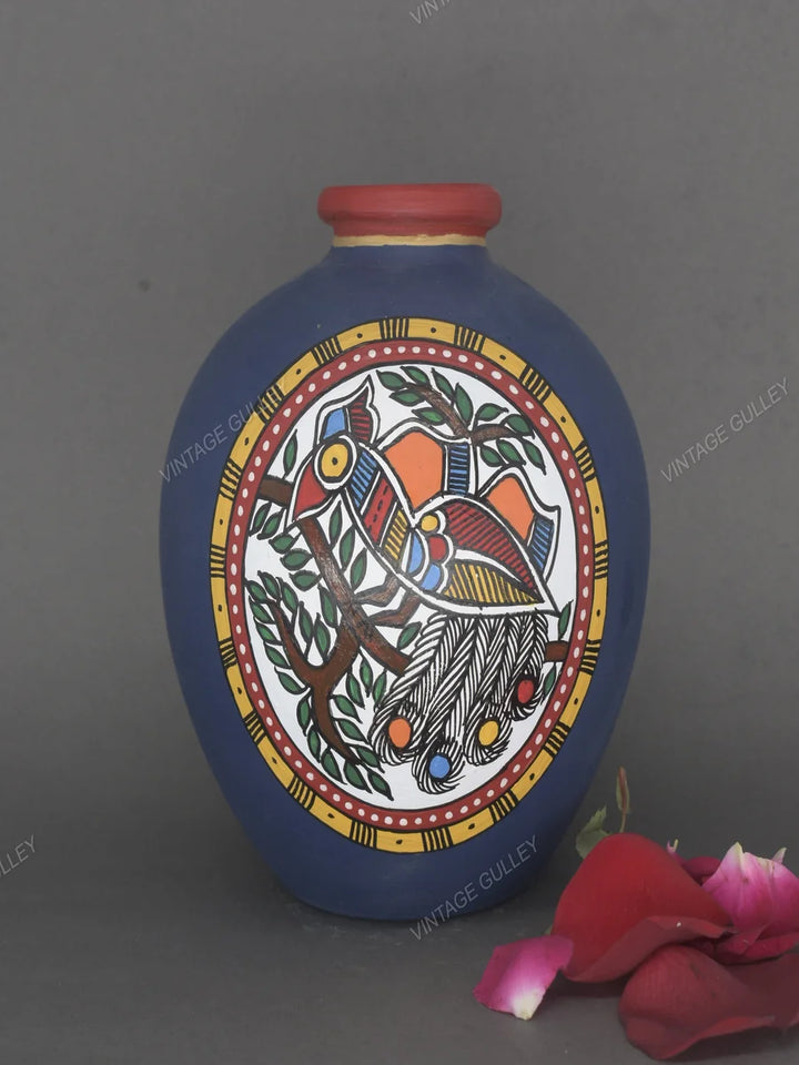 Handmade Terracotta Pots | Unique Warli Art Miniature Showpieces