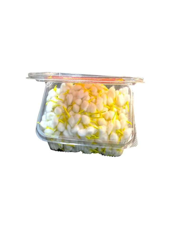 Handmade Chandan Round Cotton Wicks / Rui Batti Box/ Yellow Tip Cotton Wicks Box Contains 600+ Pieces