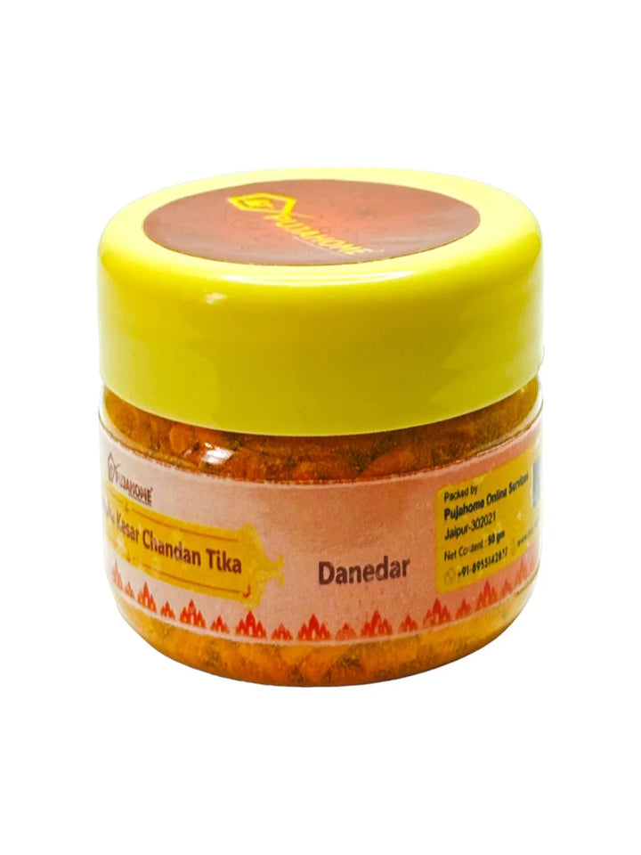 Premium Asthagandha Kesar Chandan Tika Danedar 50 Gram Box