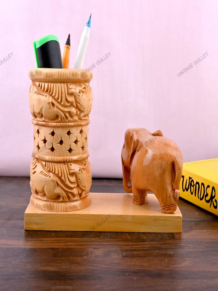 Wooden Pen Stand | Elegant Gift for Anniversaries, Offices & Special Occasions