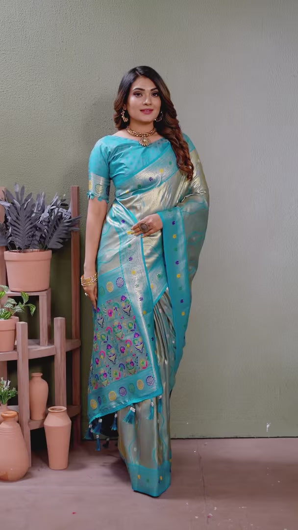 Royal Banarasi Tissue Silk Saree | Heavy Wevon Designer Art