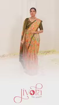 Multicolor Silk Viscose Jacquard Zari Saree for Wedding Wear