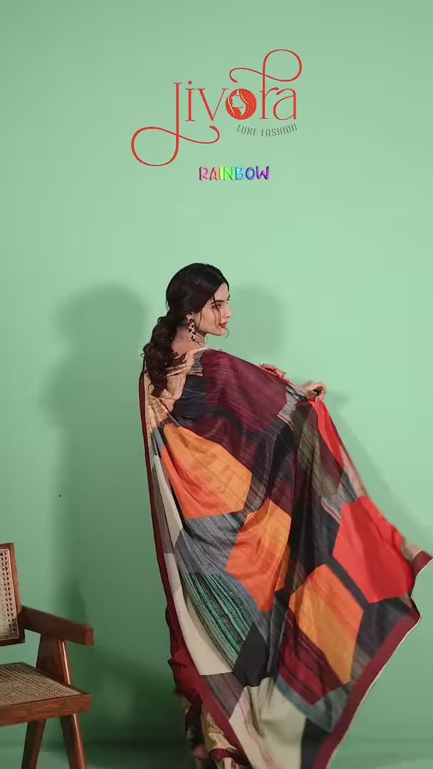 Festive Soft Crepe Saree with Digital Print Work