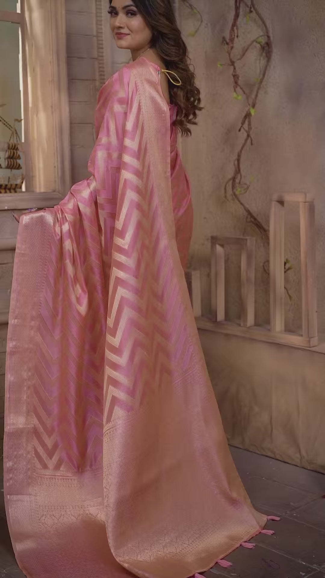 Stylish Organza Saree | Wevon Jari Designer Saree for Weddings & Celebrations