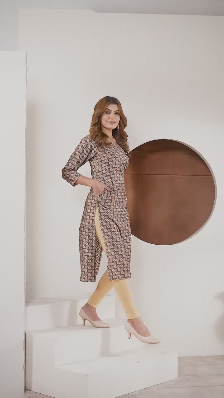 Elegant Printed Kurti | Soft Viscose Muslin Trendy Party & Casual Wear