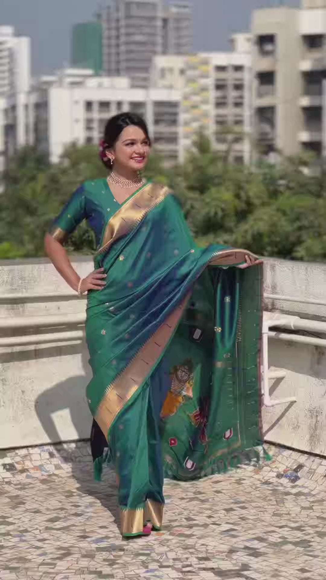 Soft Silk Saree | Wevon Paithani Vitthala Pallu Elegant Party Wear
