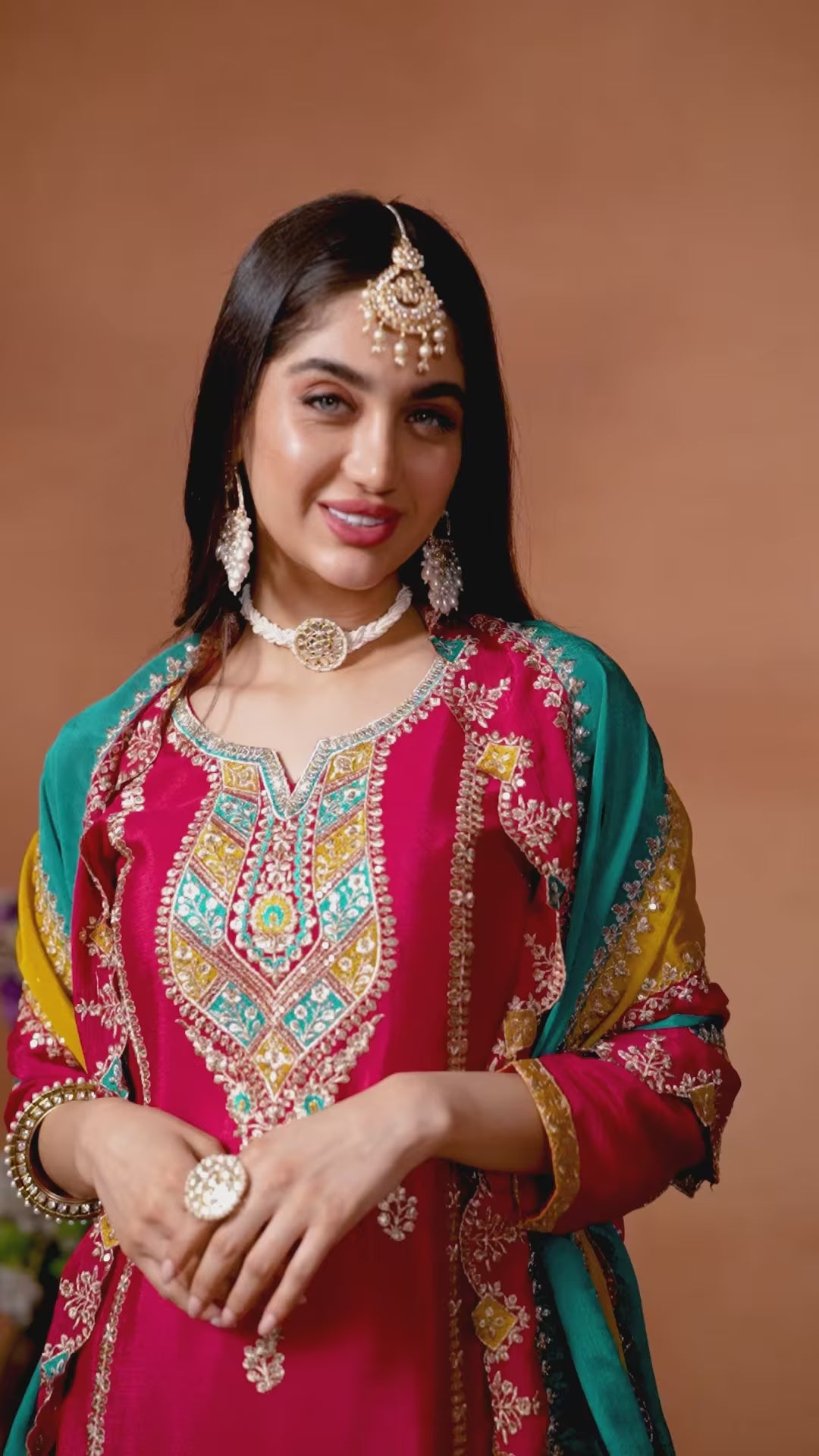 Designer Embroidered Salwar Suit | Heavy Work & Santoon Bottom