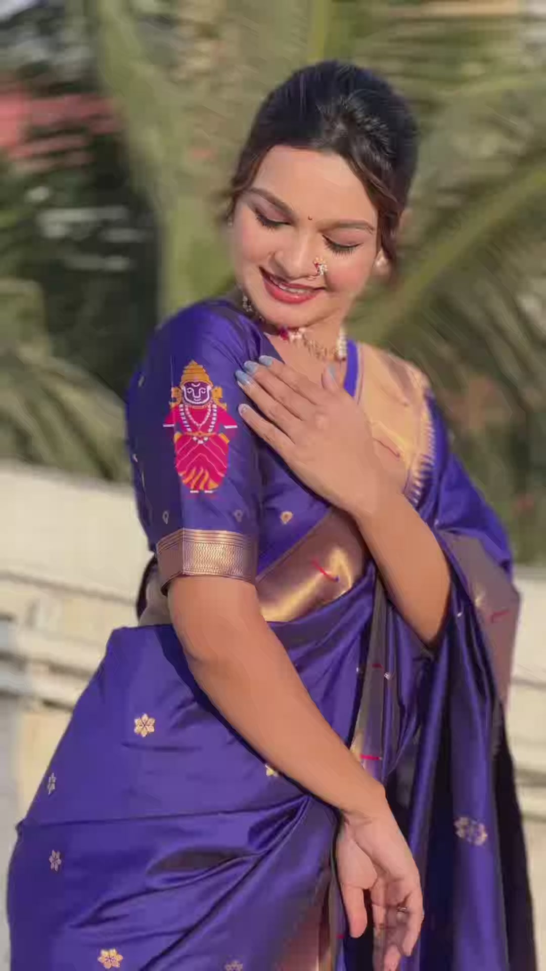 Soft Silk Saree | Wevon Paithani Vitthala Pallu Elegant Party Wear