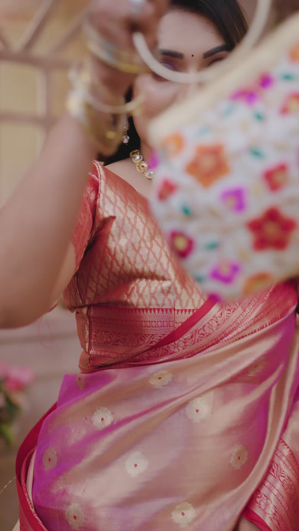 Ethnic Tissue Silk Saree | Graceful Wevon Handloom Design