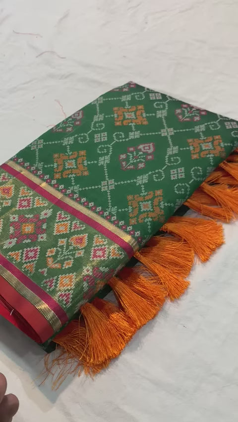 Luxurious Patola Silk Saree with | A Graceful Addition to Your Wardrobe