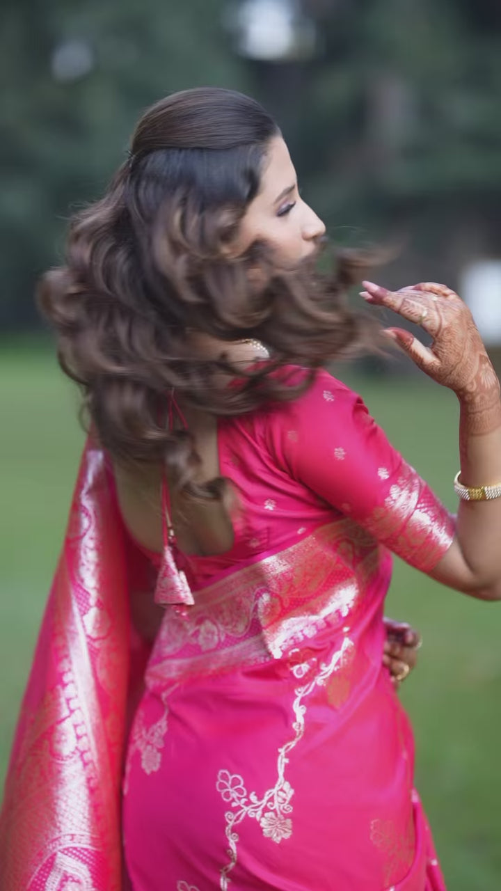 Banarasi Silk Saree Jacquard Wevon Work | Designer Jari Traditional and Wedding